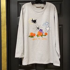 Grey Long Sleeved Haloween Sweatshirt